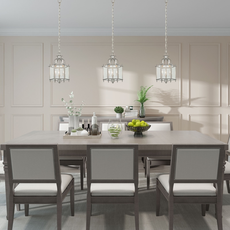 Livex Lighting Livingston 3 Light Brushed Nickel Chain Hang/Ceiling Mount