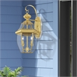 Livex Lighting Monterey 2-Light Brass Outdoor Wall Lantern in Polished Brass