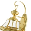 Livex Lighting Monterey 2-Light Brass Outdoor Wall Lantern in Polished Brass