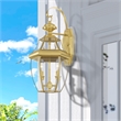 Livex Lighting Monterey 2-Light Brass Outdoor Wall Lantern in Polished Brass