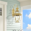 Livex Lighting Monterey 2-Light Brass Outdoor Wall Lantern in Polished Brass