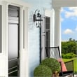 Livex Lighting Monterey 2-Light Brass Outdoor Wall Lantern in Black