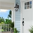 Livex Lighting Monterey 2-Light Brass Outdoor Wall Lantern in Black