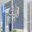Livex Lighting Monterey 2-Light Brass Outdoor Wall Lantern in Brushed Nickel