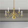 Livex Lighting Williamsburgh Chandelier in Polished Brass