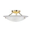 Livex Lighting Oasis Ceiling Mount in Polished Brass