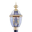 Livex Lighting Monterey 2 Light Outdoor Post Head in Polished Brass
