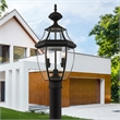 Livex Lighting Monterey 2-Light Brass/Glass Outdoor Post Top Lantern in Black