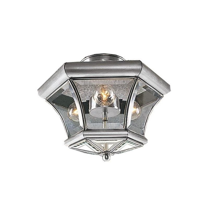 Livex Lighting Monterey Ceiling Mount in Brushed Nickel