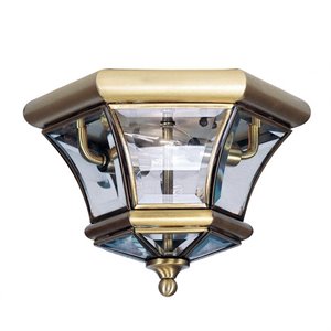 Livex Lighting Monterey Ceiling Mount in Antique Brass