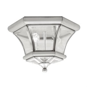 Livex Lighting Monterey Ceiling Mount in Brushed Nickel