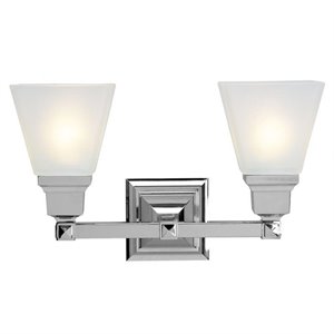livex lighting mission 2 bath light in chrome