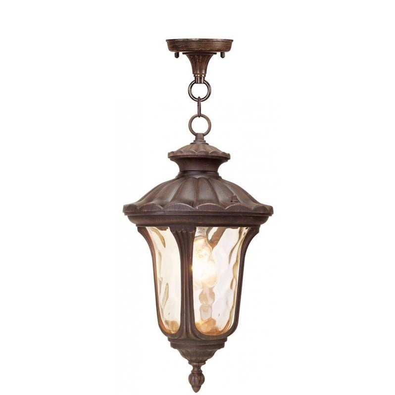 Livex Lighting Oxford Outdoor Chain Hang in Imperial Bronze