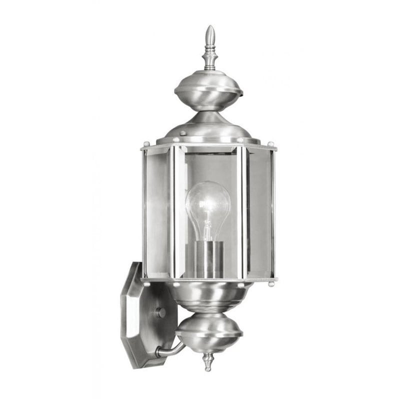 Livex Lighting Outdoor Wall Lantern in Brushed Nickel