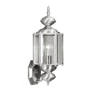 Livex Lighting Outdoor Wall Lantern in Brushed Nickel