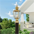Livex Lighting Outdoor Basics 1-Light Brass Post Top Lantern in Polished Brass