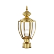 Livex Lighting Outdoor Basics 1-Light Brass Post Top Lantern in Polished Brass