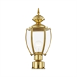 Livex Lighting Outdoor Basics 1-Light Brass Post Top Lantern in Polished Brass