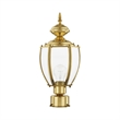 Livex Lighting Outdoor Basics 1-Light Brass Post Top Lantern in Polished Brass