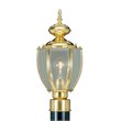 Livex Lighting Outdoor Basics 1-Light Brass Post Top Lantern in Polished Brass