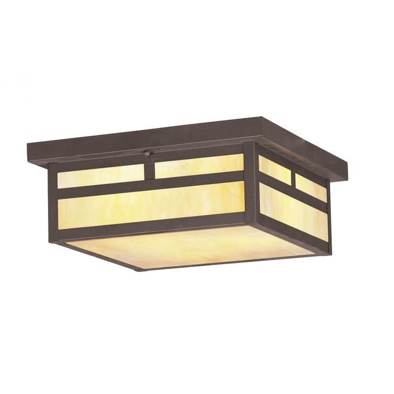 Livex Lighting Montclair Mission Outdoor Ceiling Mount in Bronze