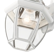Livex Lighting Monterey 1-Light 100W Brass Outdoor Wall Lantern in White