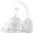 Livex Lighting Monterey 1-Light 100W Brass Outdoor Wall Lantern in White