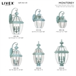 Livex Lighting Monterey 1-Light 100W Brass Outdoor Wall Lantern in Green