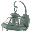 Livex Lighting Monterey 1-Light 100W Brass Outdoor Wall Lantern in Green