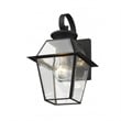 Livex Lighting Westover 1-Light Brass Outdoor Wall Lantern in Black