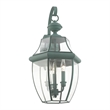 Livex Lighting Monterey 3 Light Verdigris Outdoor Wall Lantern