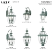 Livex Lighting Monterey 3 Light Verdigris Outdoor Wall Lantern
