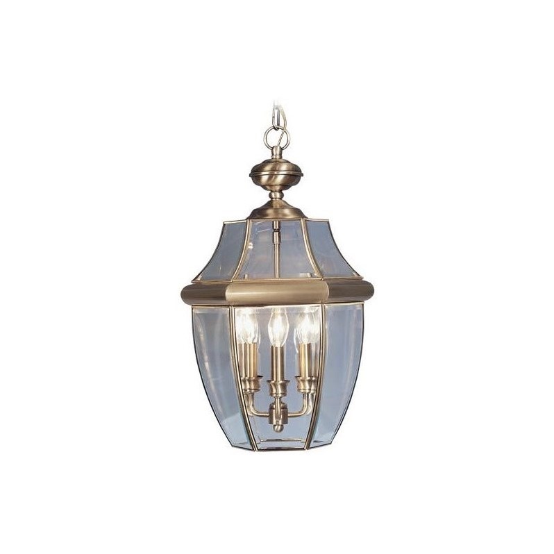 Livex Lighting Monterey Outdoor Chain Hang in Antique Brass