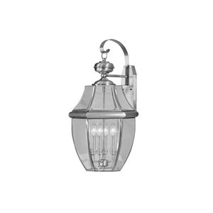 Livex Lighting Monterey Outdoor Wall Lantern in Brushed Nickel
