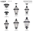 Livex Lighting Georgetown 3 Light Black Outdoor Lantern