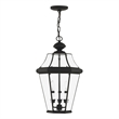 Livex Lighting Georgetown 3 Light Black Outdoor Lantern