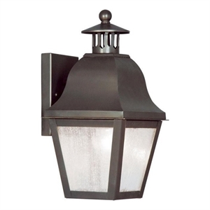 Livex Lighting Amwell Outdoor Wall Lantern in Bronze/Brass