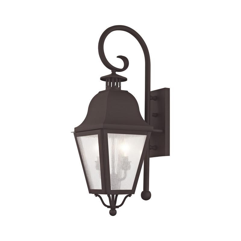 Livex Lighting Amwell 2 Light Bronze Outdoor Wall Lantern
