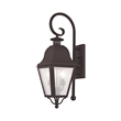 Livex Lighting Amwell 2 Light Bronze Outdoor Wall Lantern