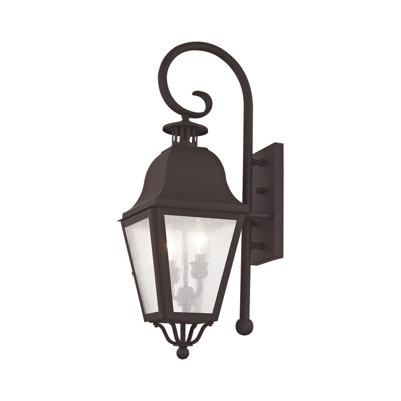 Livex Lighting Amwell 2 Light Bronze Outdoor Wall Lantern