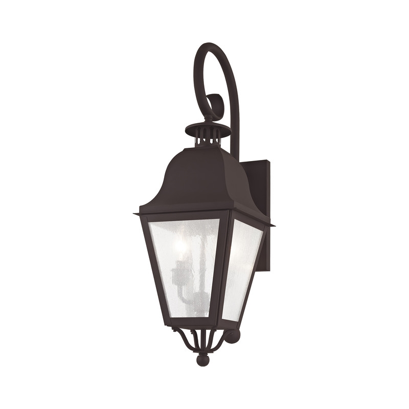 Livex Lighting Amwell 2 Light Bronze Outdoor Wall Lantern
