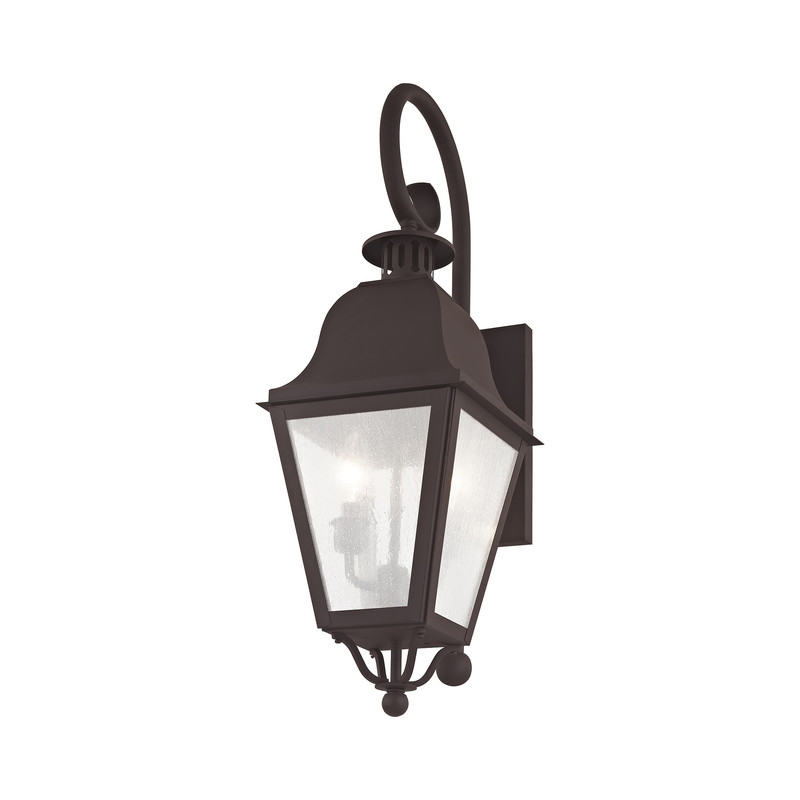 Livex Lighting Amwell 2 Light Bronze Outdoor Wall Lantern