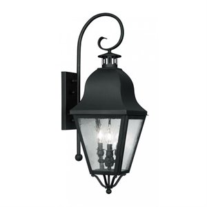 Livex Lighting Amwell Outdoor Wall Lantern in Black