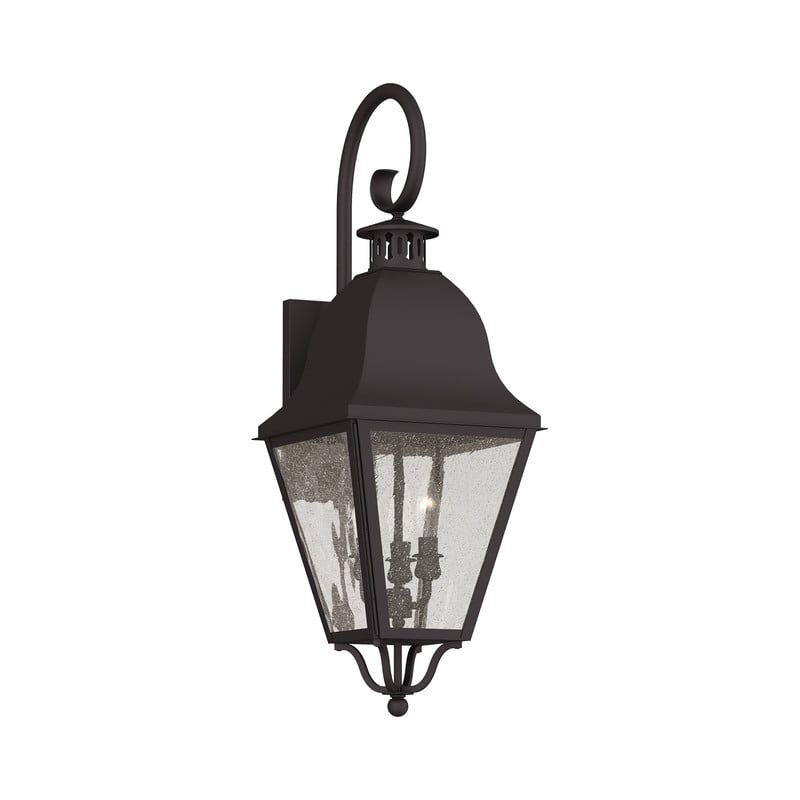 Livex Lighting Amwell 3 Light Bronze Outdoor Wall Lantern