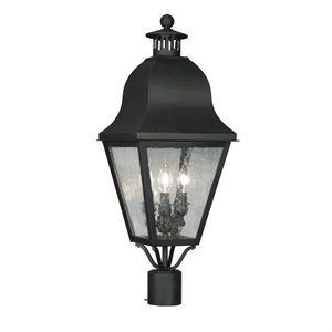 Livex Lighting Amwell Outdoor Post Head in Black
