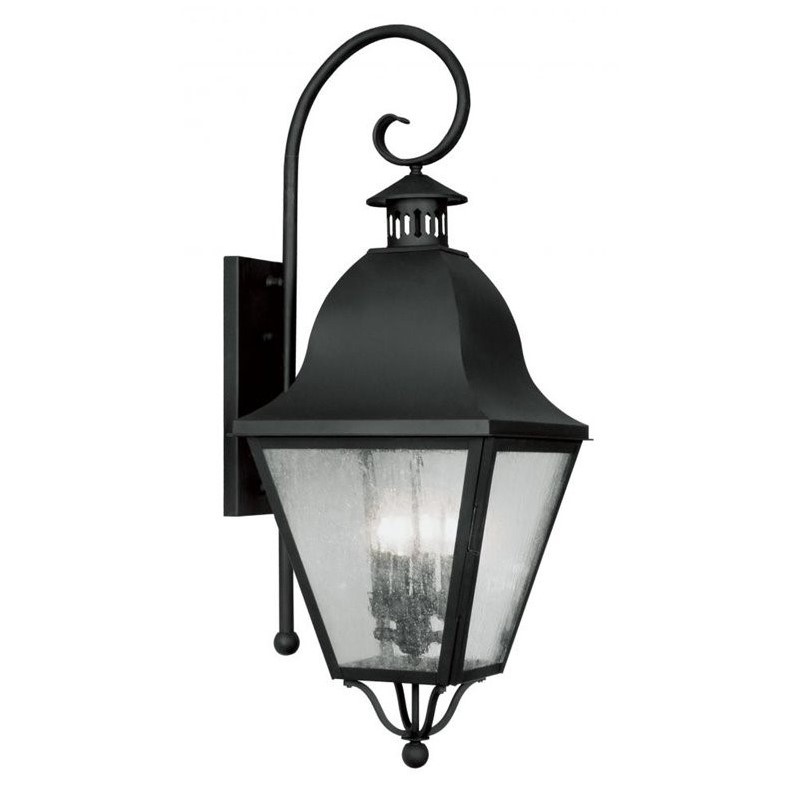 Livex Lighting Amwell Outdoor Wall Lantern in Black