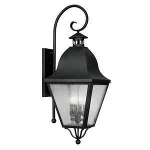 Livex Lighting Amwell Outdoor Wall Lantern in Black