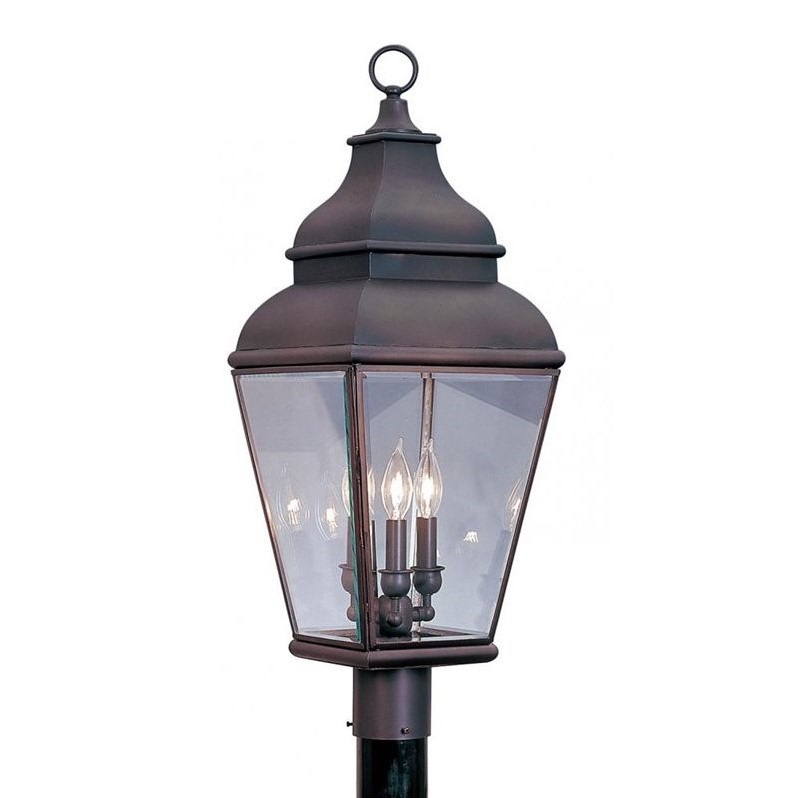 Livex Lighting Exeter Outdoor Post Head in Bronze