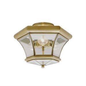 Livex Lighting Monterey Ceiling Mount in Antique Brass