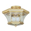 Livex Lighting Monterey Ceiling Mount in Polished Brass